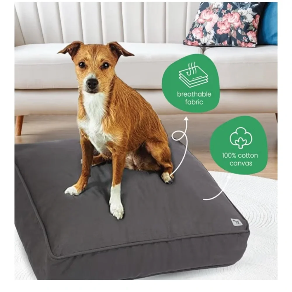 Molly Mutt Organic Cotton Dog Bed Cover I’m A Realist Print Medium to Large - Picture 4 of 5